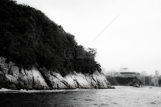 尼泰罗伊市博亚维雅热姆岛水平目的地黑与白风景海洋旅游天空摄影图片