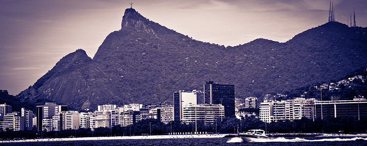 里约热内卢城市风景城市山脉景观海洋海滨基督天际雕像救世主建筑物图片