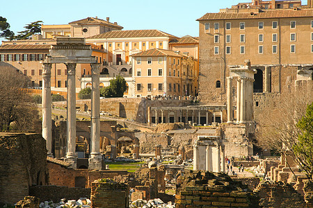 罗马论坛城市风景石头旅行地标废墟建筑广场历史建筑物图片
