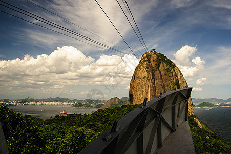 里约热内卢的甘蔗叶风景场景观察点结构旅游电缆水平建筑摄影山峰天空图片