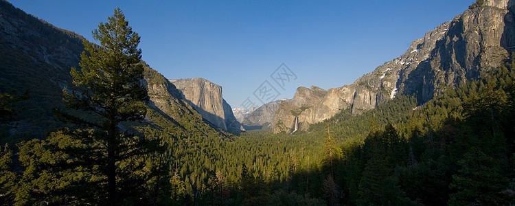 约塞米特河谷穹顶摄影酋长瀑布森林山脉地质学山谷面纱场景图片