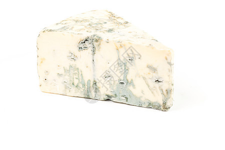 白上孤立的蓝奶酪羊乳奶制品反射蓝色美味三角形营养牛奶白色饮食图片