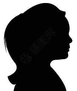 儿童头环影矢量头发绘画资料女孩女性黑色男性个人插图白色图片