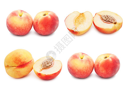 桃子饮食油桃红色食物橙子黄色水果白色图片