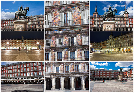 马德里广场市长正方形纪念碑观光首都游客建筑学艺术皇家城市广场图片