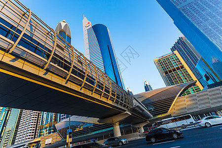 迪拜地铁是全世界最长的全自动地铁网络75个乘客城市商业技术假期铁路市中心场景摩天大楼建筑学图片
