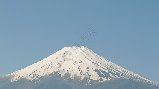 Mt Fuji 视图风景地标白色旅行场景火山蓝色历史性天空图片