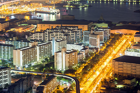 大阪天际夜建筑学地标吸引力城市金融建筑物办公室旅行天际摩天大楼图片