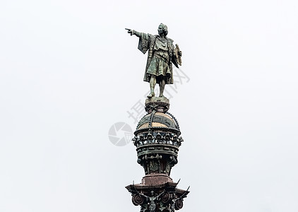 西班牙巴塞罗那克里斯托弗哥伦布雕像纪念碑地标冒号图片