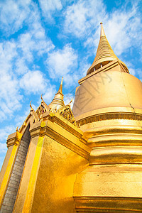 泰国 曼谷 法拉科夫寺庙旅行天空文化历史游客地标建筑金子寺庙雕像图片