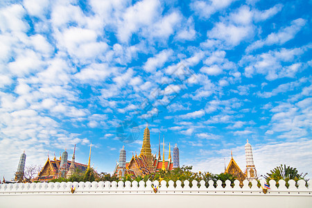 泰国 曼谷 法拉科夫寺庙寺庙宝塔艺术金子旅行游客宗教地标历史天空图片