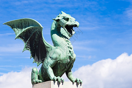 龙桥 斯洛文尼亚卢布尔雅那历史石头天空故事怪物雕像动物神话传统历史性图片