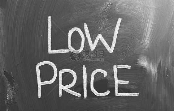 低价格概念销售顾客零售徽章交易粉笔艺术白色黑板标签图片