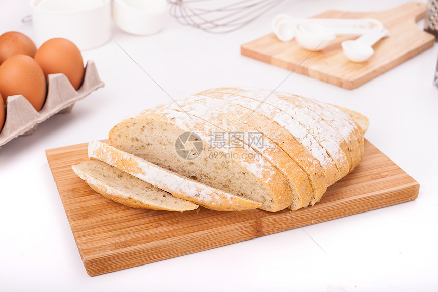 法国乡村面包面包师美食饮食木板农家化合物营养主食糕点擀面杖图片