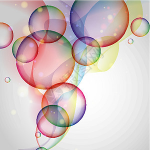 色彩多彩的光华泡泡背景艺术曲线绘画水晶泡沫电脑身体肥皂玻璃反射图片
