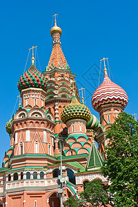 莫斯科圣巴西尔大教堂正方形历史建筑红色中心宗教博物馆旅行天空崇拜图片