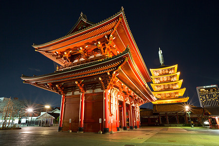 东京圣joji寺庙天空城市文化蓝色佛教徒建筑宗教宝塔旅行景观图片