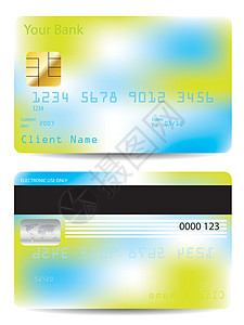 具有多彩度的信用卡设计模板图片