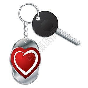 带密钥的心脏设计键主控器图片