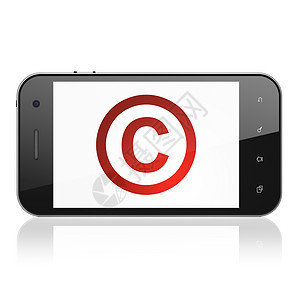 法律概念 智能电话版权专利数据屏幕商标财产贸易保险红色细胞技术图片