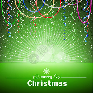 圣诞绿卡 有光和雪图片