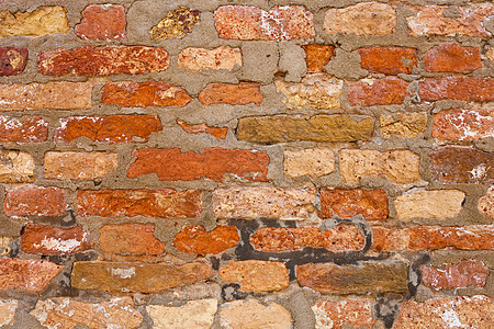 砖墙橙子建筑建造棕色红色水泥风化长方形图片