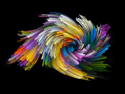 彩色背景墙纸旋转运动笔触湍流弯曲漩涡算法元素条纹图片
