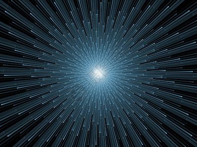 分形沉积设计几何学黑色射线装饰品辐射中心光束渲染蓝色元素图片