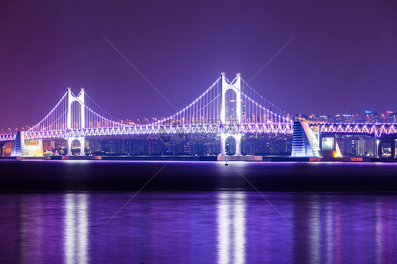 釜山吊桥建筑商业交通踪迹金融市中心城市海景景观运输图片