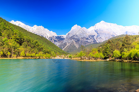 李江 玉龙雪山风景爬坡冰川山峰山脉岩石天空全景图片