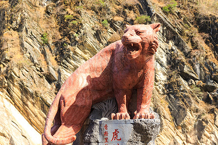 虎皮河谷风景太阳山沟跳跃岩石老虎峡谷地标阳光国家图片