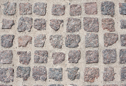 铺石路城市街道正方形石头地面建造建筑学路面岩石灰色图片