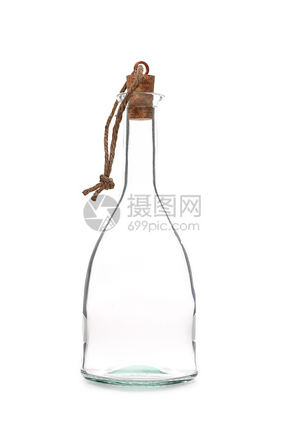 玻璃瓶装塞子油瓶子软木美食脖子黄色白色反射绳索塞子概念图片