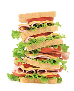 新鲜吐司三明治黄瓜胸部小吃午餐早餐洋葱包子食物青菜小麦图片