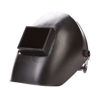 焊接面罩的侧面视图塑料金属危险震惊工作服玻璃面具工业焊机建设性图片