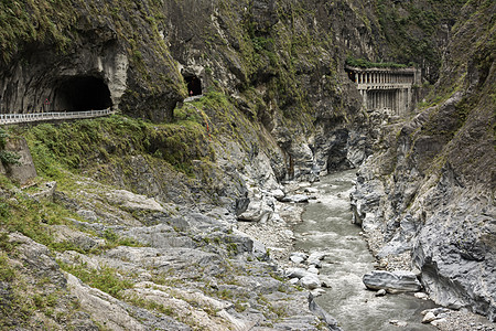 Taroko国家公园森林公园瀑布旅行环境山沟悬崖溪流峡谷地理图片