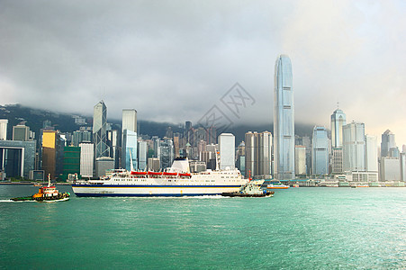 香港港 商业中心 渡轮图片