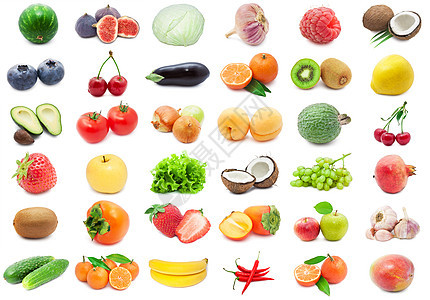 水果和蔬菜胡椒黄瓜李子奇异果柿子土豆茄子香蕉洋葱菜花图片