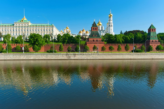 莫斯科克里姆林宫蓝色历史场景景观旅行圆顶天空教会建筑学建筑图片
