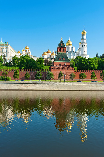 莫斯科克里姆林宫红色场景历史大教堂蓝色圆顶建筑景观建筑学教会图片