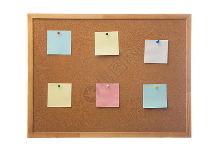壁橱和空白纸笔记公告标签备忘录框架木头商业办公室空白蓝色别针图片