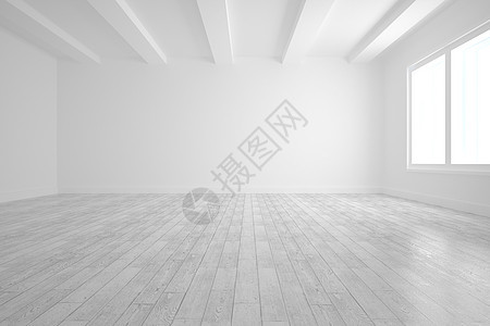 明亮白色房间窗户计算机绘图地板木地板数字图片