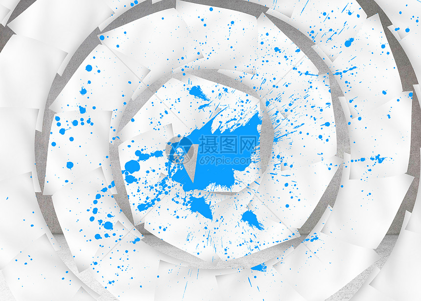 蓝色飞溅的平板螺旋图片