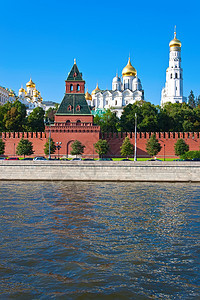 莫斯科克里姆林宫教会场景历史建筑学大教堂城市圆顶红色天空建筑图片