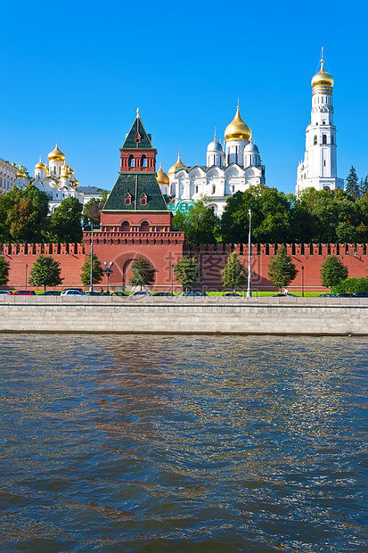 莫斯科克里姆林宫教会场景历史建筑学大教堂城市圆顶红色天空建筑图片