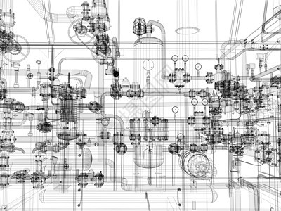 工业设备 电线框架插图管子黑色阀门力量汽油化学品工厂燃料资源图片