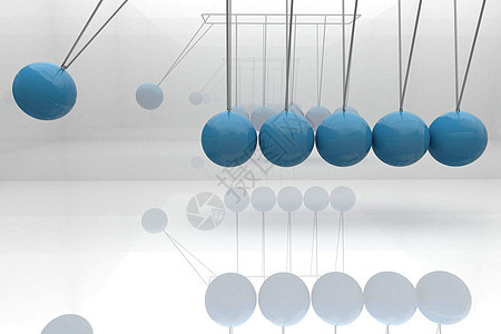 蓝牛顿摇篮蓝色运动绘图计算机图片