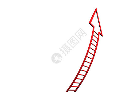 红梯形箭头图形红色绘图计算机梯子生长图片