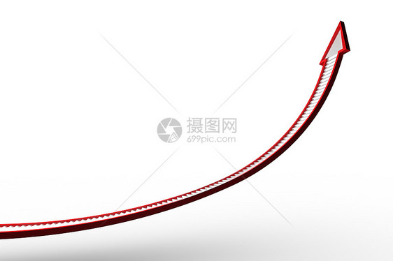 红梯形箭头图形梯子计算机绘图红色生长图片