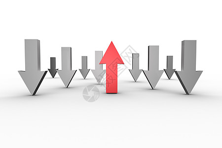 红箭头和灰箭头 指向上下灰色衰退绘图计算机红色图片